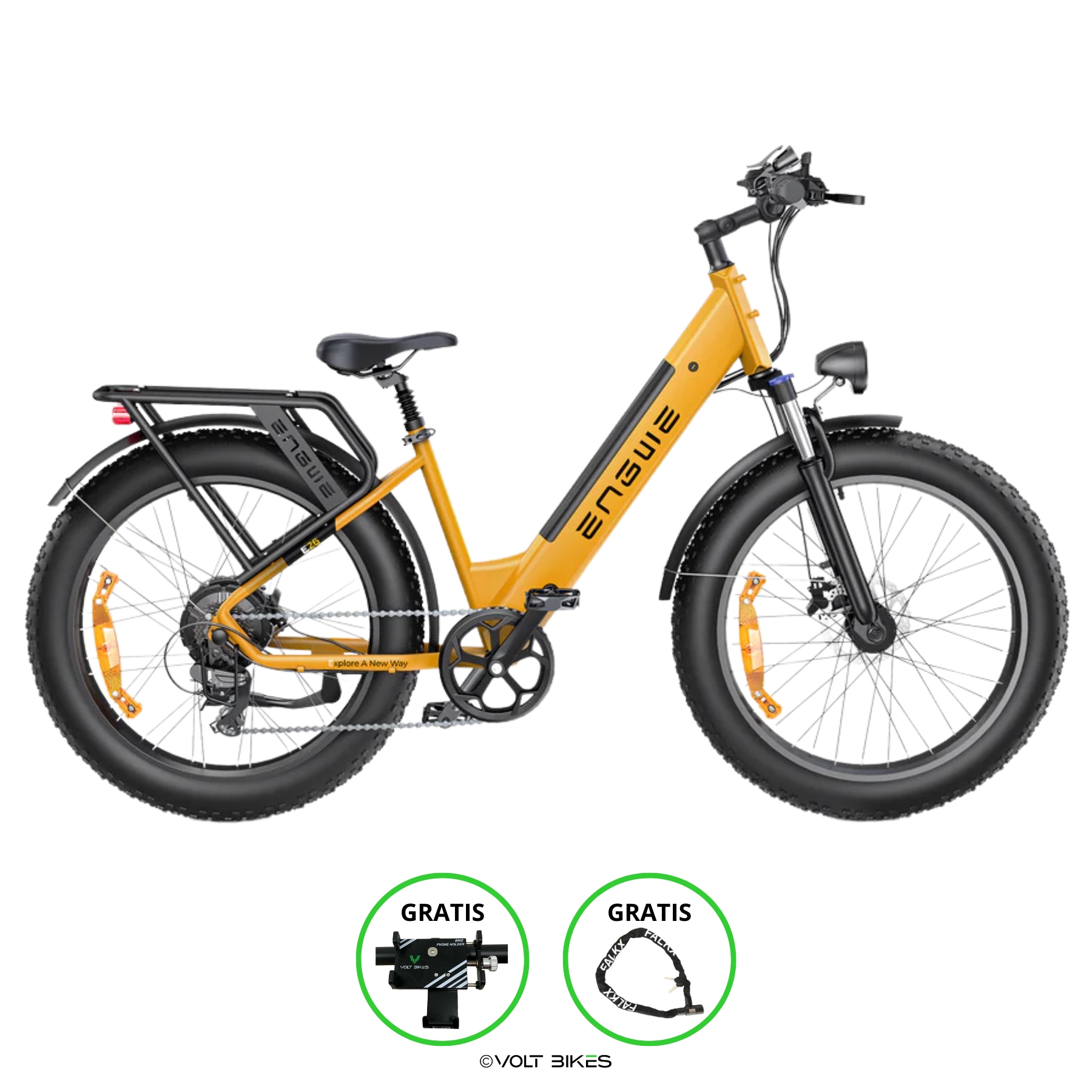ENGWE E26 Geel - Lage instap Fatbike - VOLT BIKES