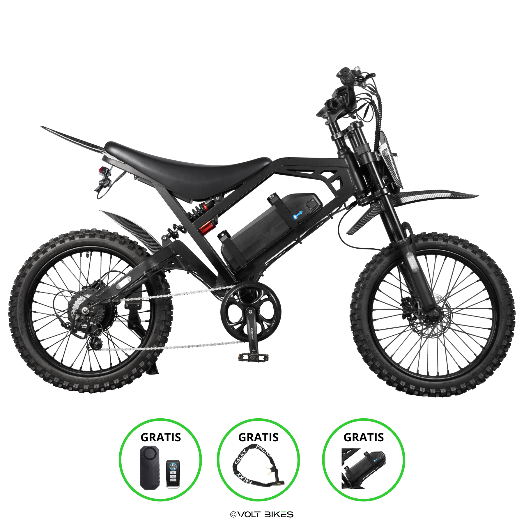 V20 Cross - Fatbike - Zwart